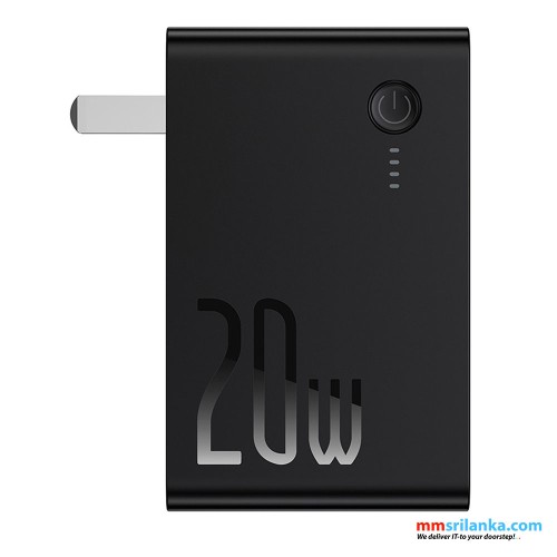 Baseus 10000mAh 20W Power Station 2 Power Bank Adaptor CN Black